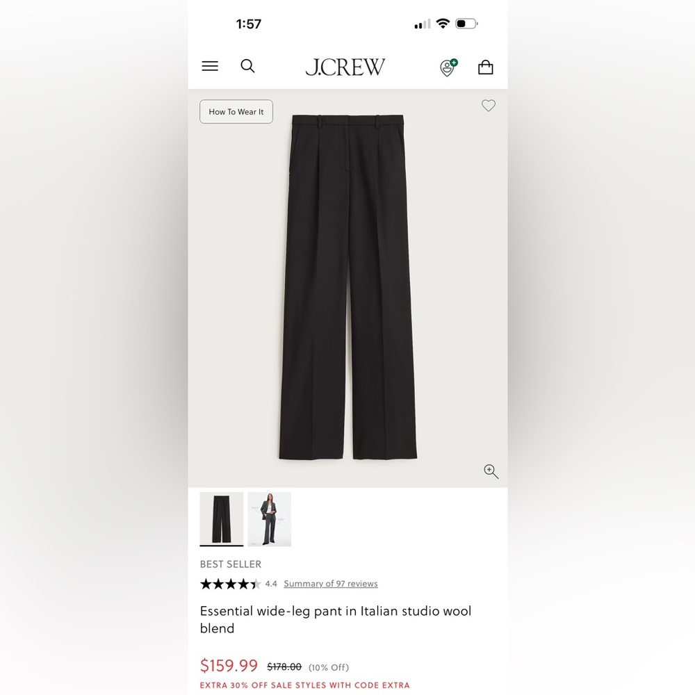 J. Crew Beige City Fit Trousers